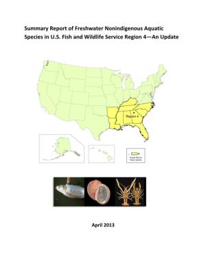 Summary Report of Freshwater Nonindigenous Aquatic Species in U.S