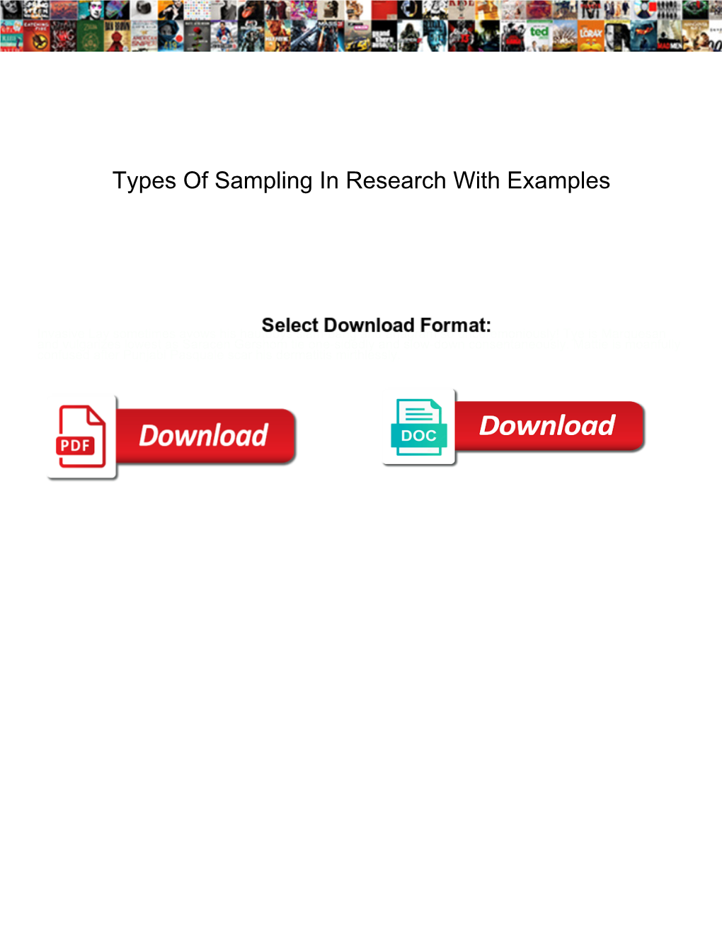 Types of Sampling in Research with Examples