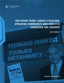 The Other Tribe: Israel's Russian- Speaking Community and How It Is Changing the Country