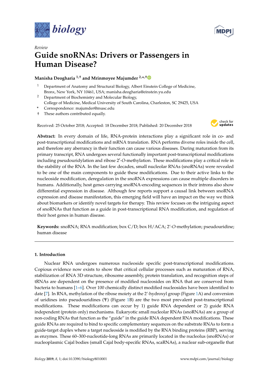 Guide Snornas: Drivers Or Passengers in Human Disease?