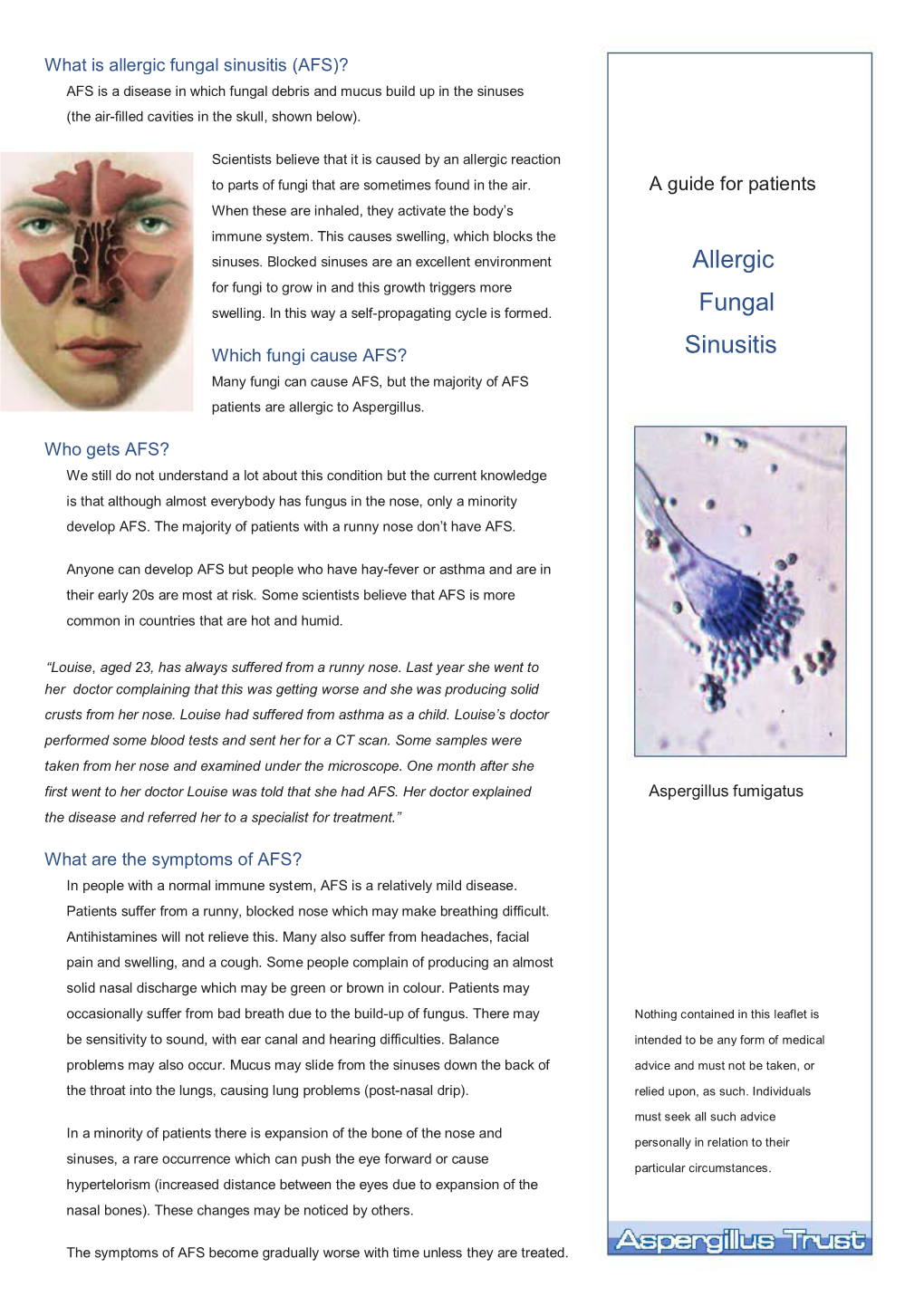 A Guide to Allergic Fungal Sinusitis (AFS)