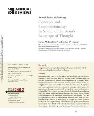 Concepts and Compositionality: in Search of the Brain's Language Of