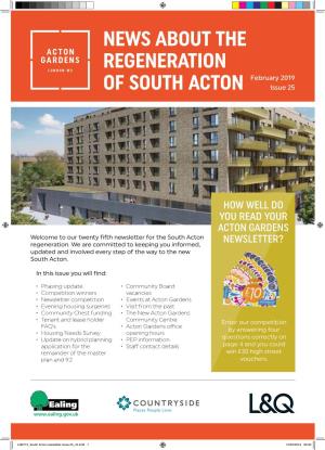 NEWS ABOUT the REGENERATION of SOUTH ACTON February 2019