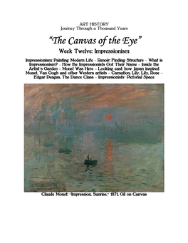 The Canvas of the Eye: Impressionism