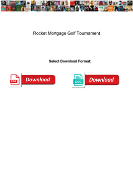 Rocket Mortgage Golf Tournament