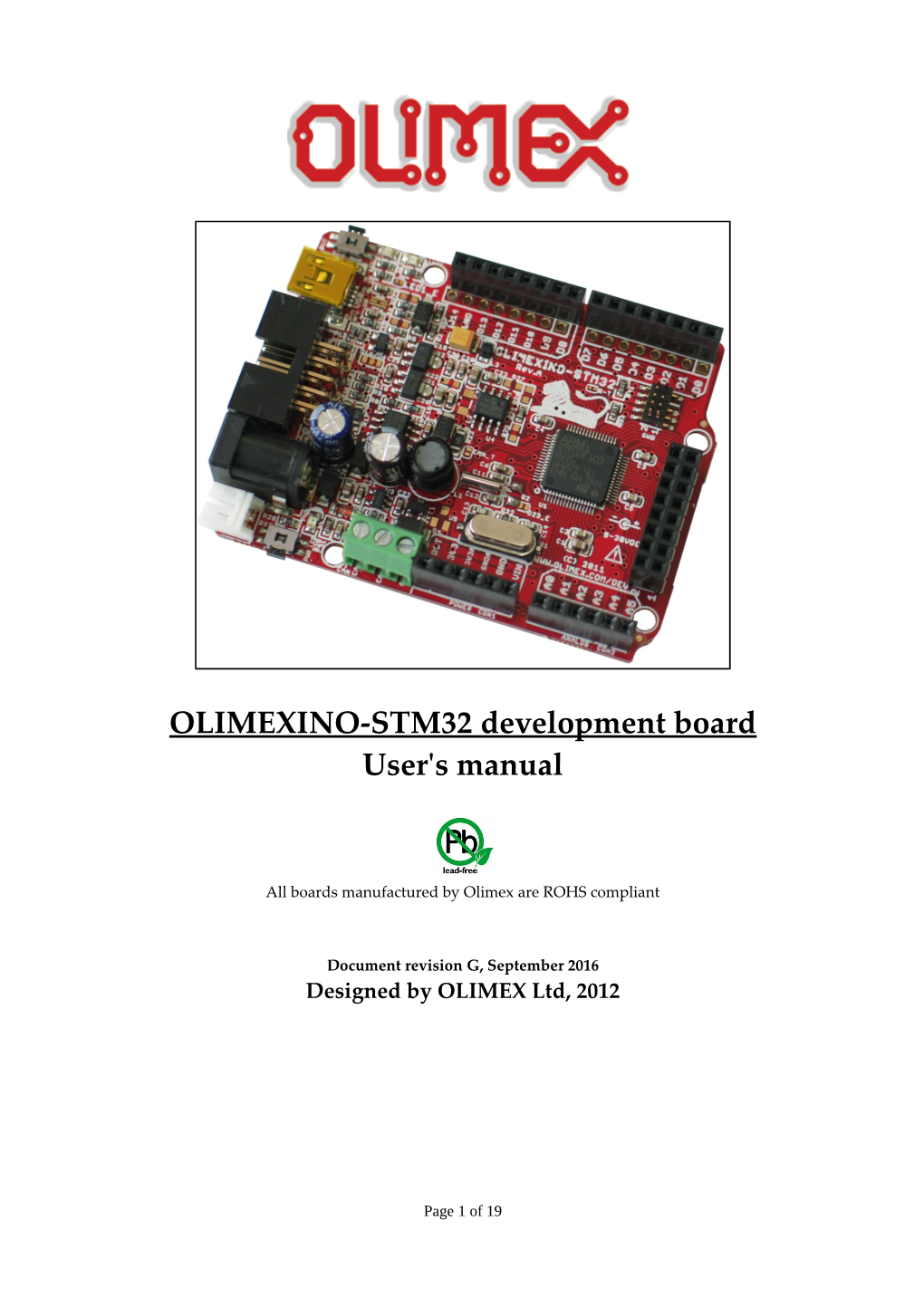 OLIMEXINO-STM32 User's Manual