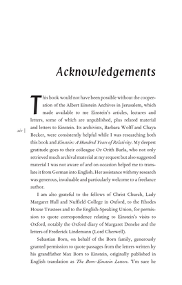 Acknowledgements