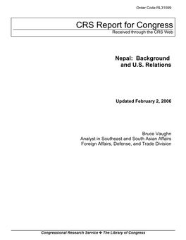 Nepal: Background and U.S