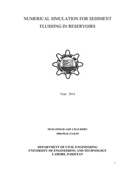 Numerical Simulation for Sediment Flushing in Reservoirs