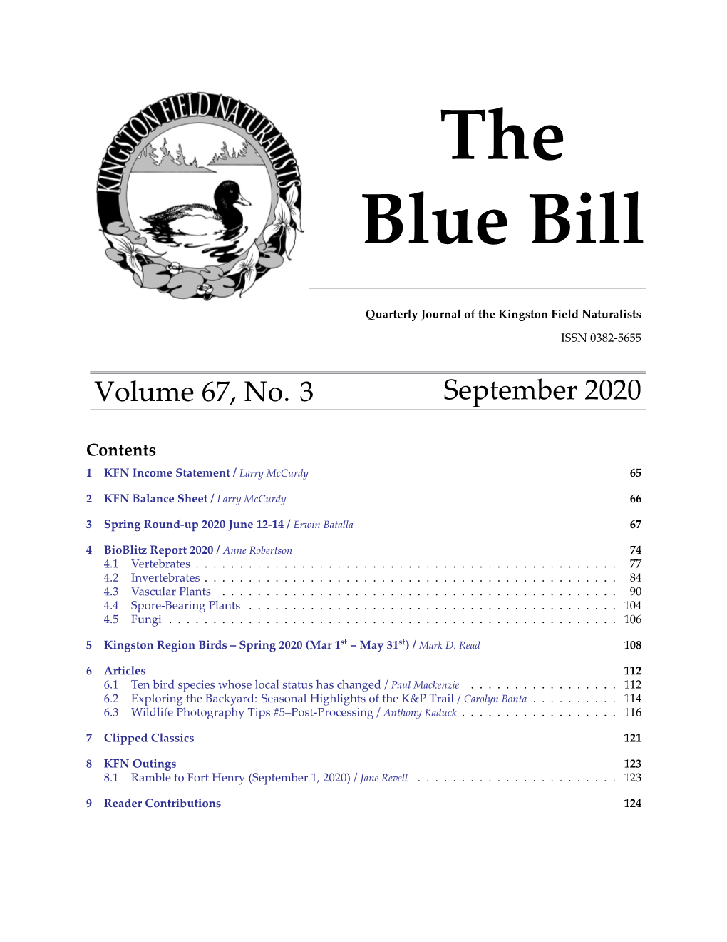 The Blue Bill Volume 67 Number 3