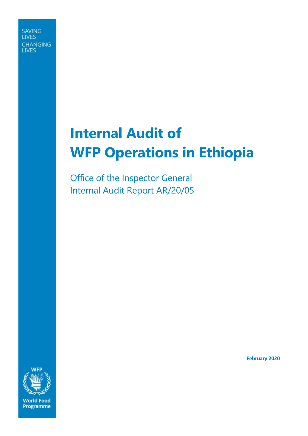 Internal Audit of WFP Operations in Ethiopia