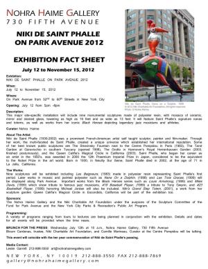 Niki De Saint Phalle on Park Avenue 2012