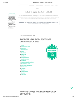 The Best Help Desk Software of 2020 Desk Software