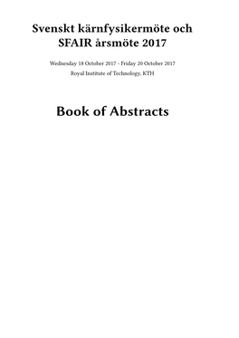 Book of Abstracts