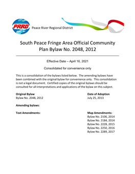 South Peace Fringe Area Official Community Plan Bylaw No