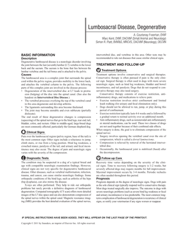 Lumbosacral Disease, Degenerative