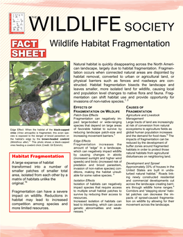 Wildlife Habitat Fragmentation