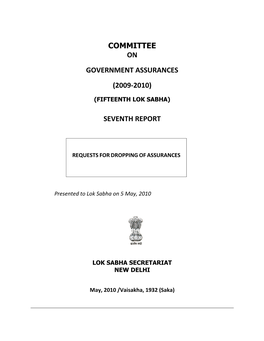 Committee on Government Assurances (2009-2010)