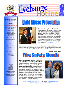 Exchange Newsletter October 15, 2012