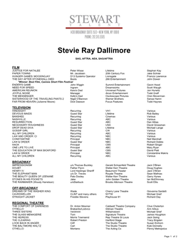 Stevie Ray Dallimore