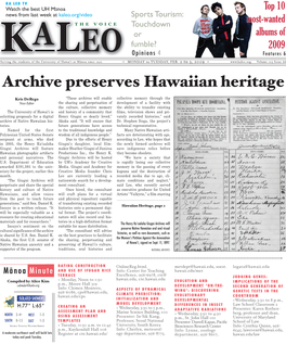 Archive Preserves Hawaiian Heritage