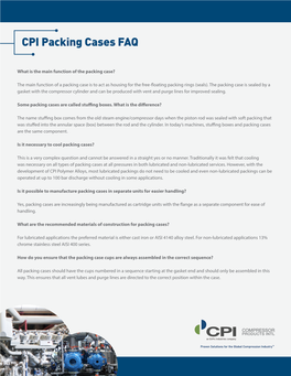 CPI Packing Cases FAQ