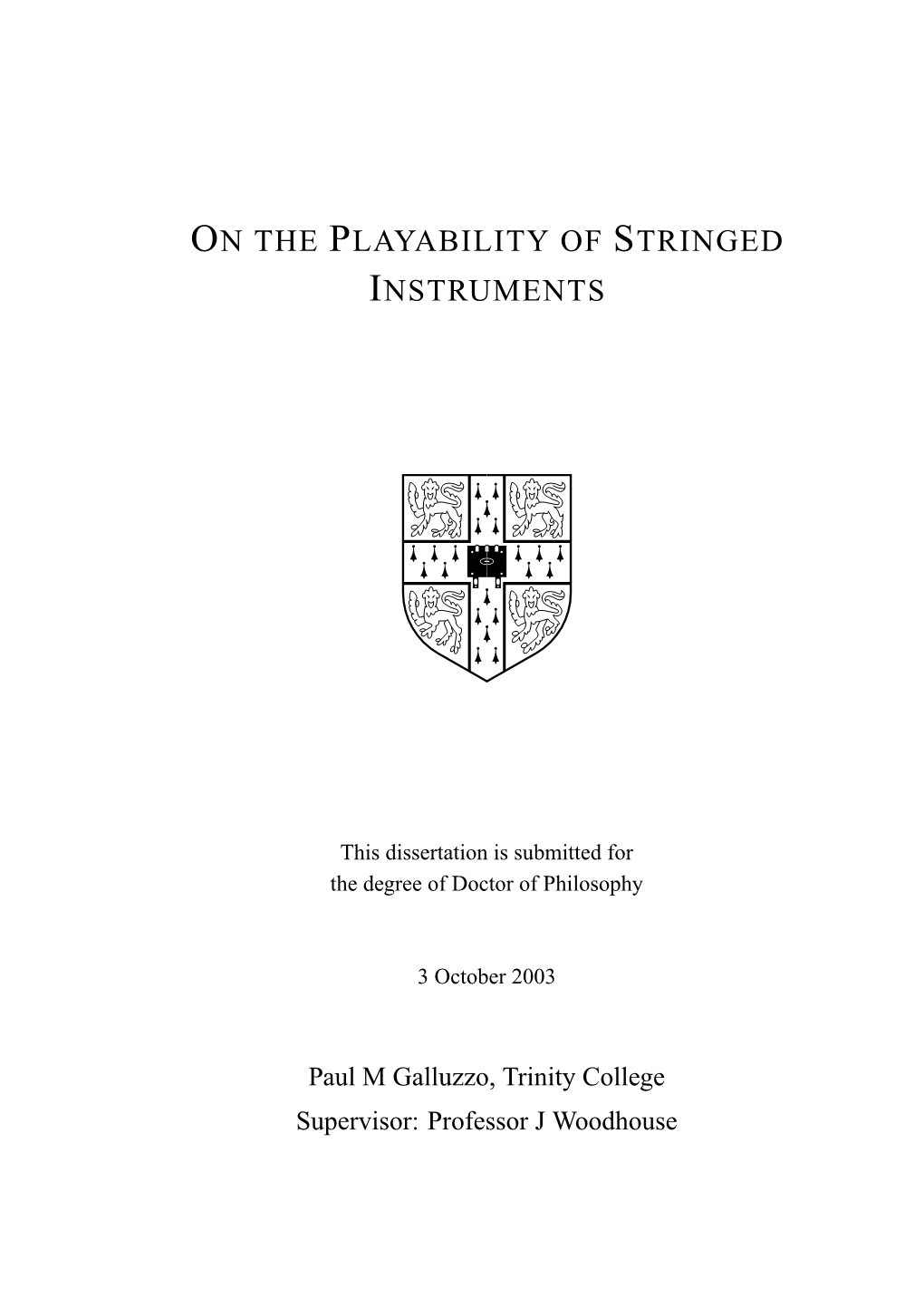 On the Playability of Stringed Instruments