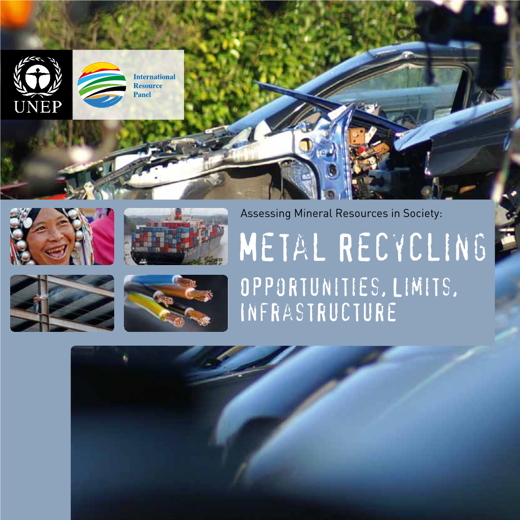 Metal Recycling – Opportunities, Limits, Infrastructure