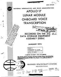 APOLLO "17 ,: I I I Ii!Ii I I I I I! LUN AR MO DULE Iiii!I!Iiiii