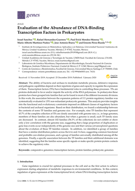 Evaluation of the Abundance of DNA-Binding Transcription Factors in Prokaryotes