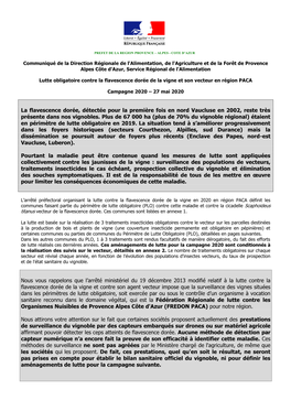 La Flavescence Dorée, Détectée Pour La Première Fois En Nord Vaucluse En 2002, Reste Très Présente Dans Nos Vignobles