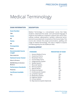 Medical Terminology