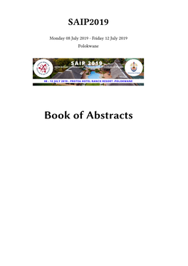 Book of Abstracts Ii Contents