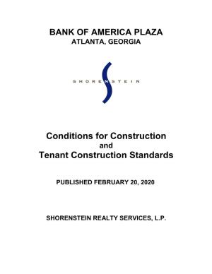 Conditions for Construction Tenant Construction Standards