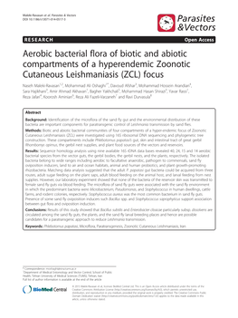 Aerobic Bacterial Flora of Biotic And