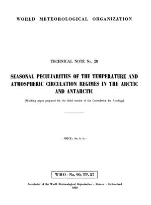 Seasonal Peculiarities of the Temperature and Atmospheric Circulation Regimes in the Arctic and Antarctic
