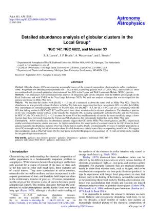 Detailed Abundance Analysis of Globular Clusters in the Local Group? NGC 147, NGC 6822, and Messier 33 S
