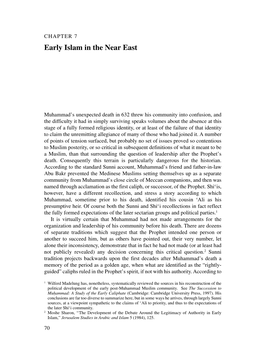 Early Islam in the Near East