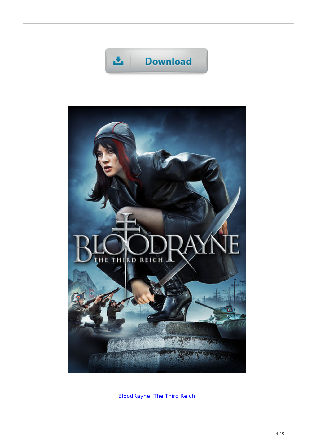 Bloodrayne the Third Reich Film Completo in Italiano Download Gratuito Hd 720P