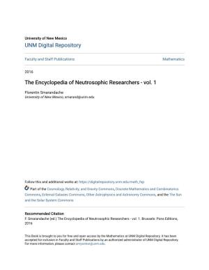 The Encyclopedia of Neutrosophic Researchers - Vol