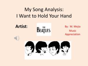 My Song Analysis: I Want to Hold Your Hand
