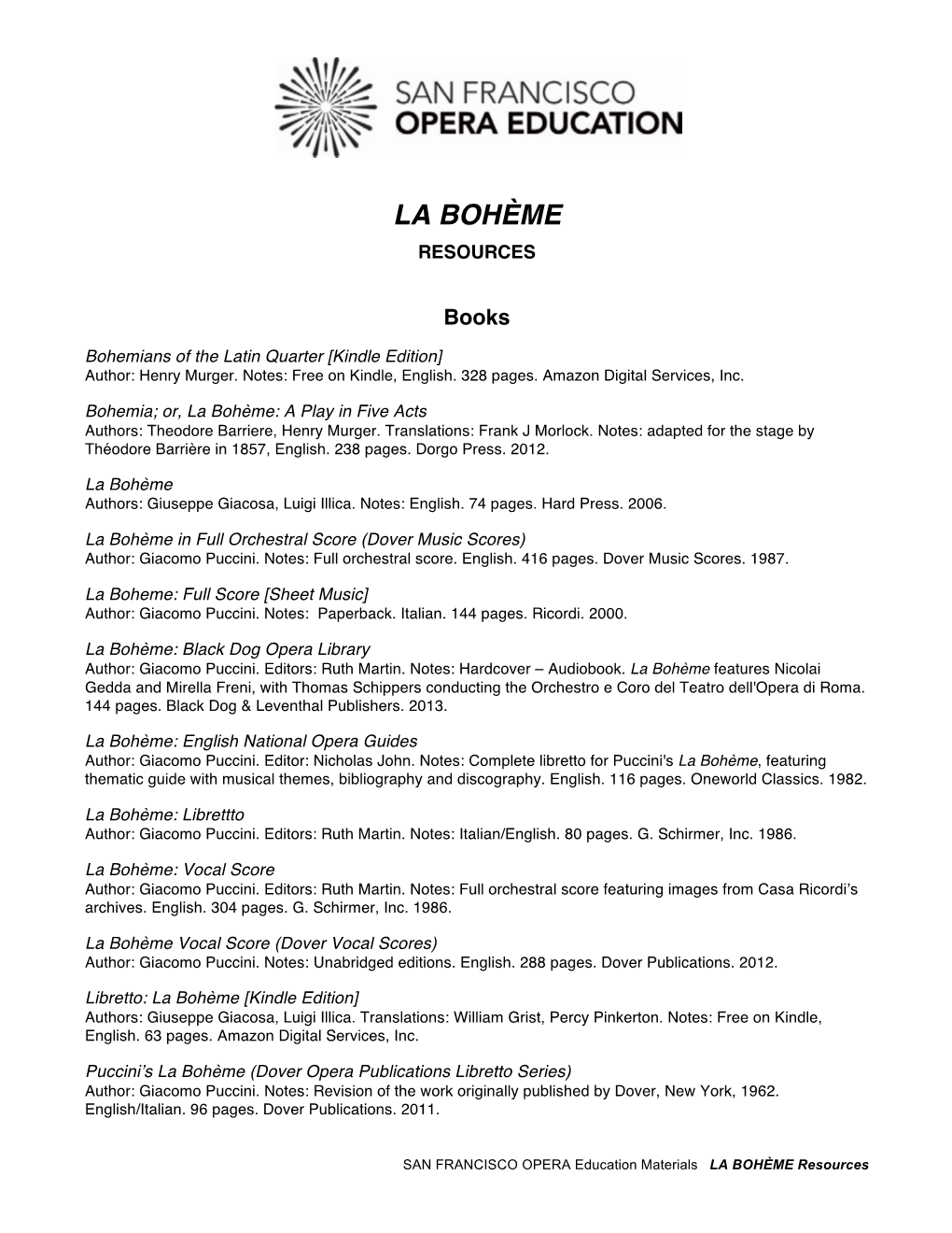 La Boheme Resources