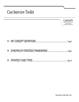 Case Interview Toolkit