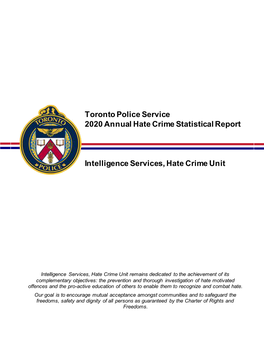 2020 Annual Hate Crime Statistical Report