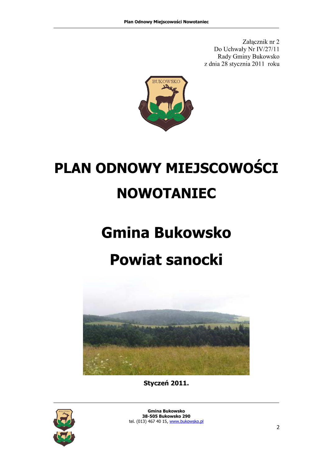 Plan Odnowy Miejscowości Nowotaniec