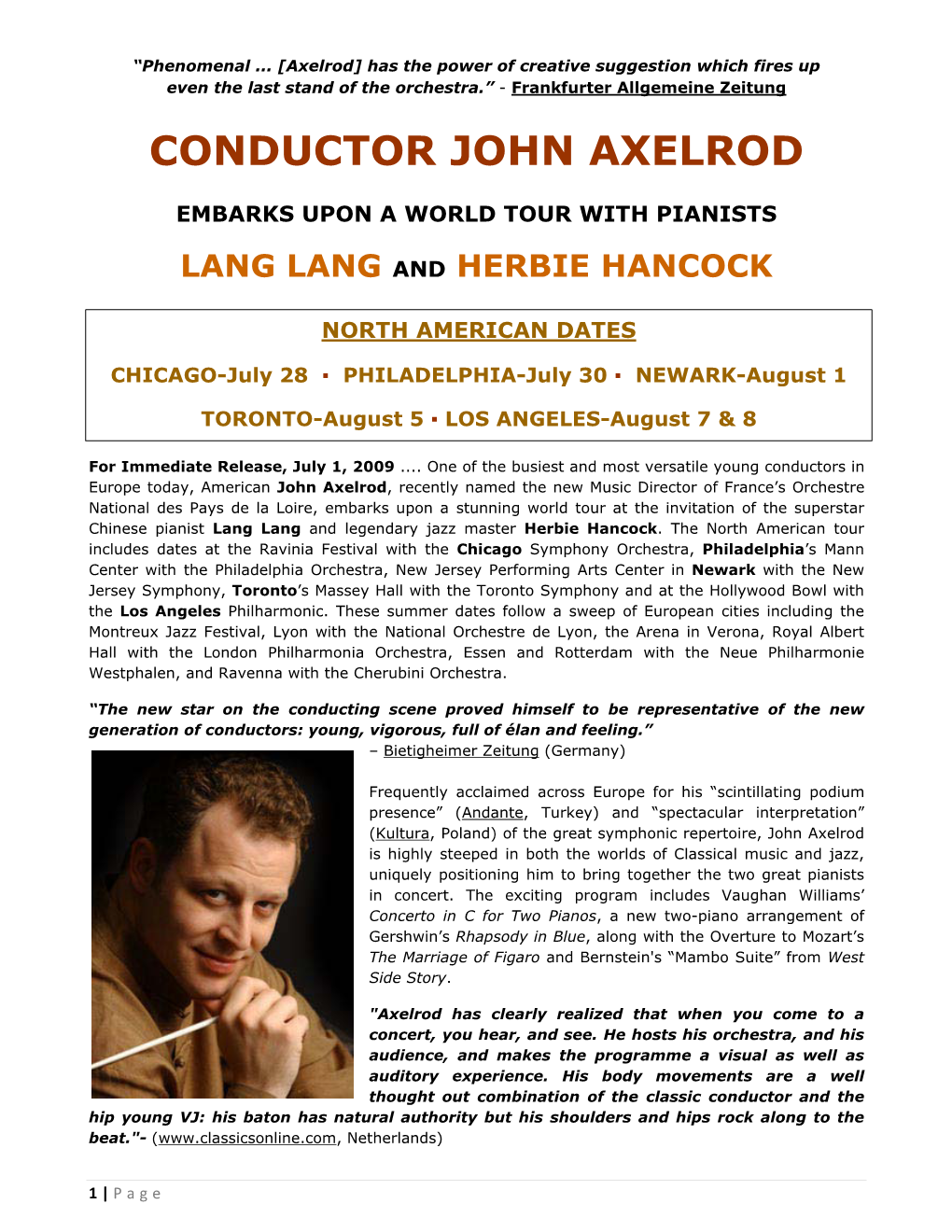 Conductor John Axelrod