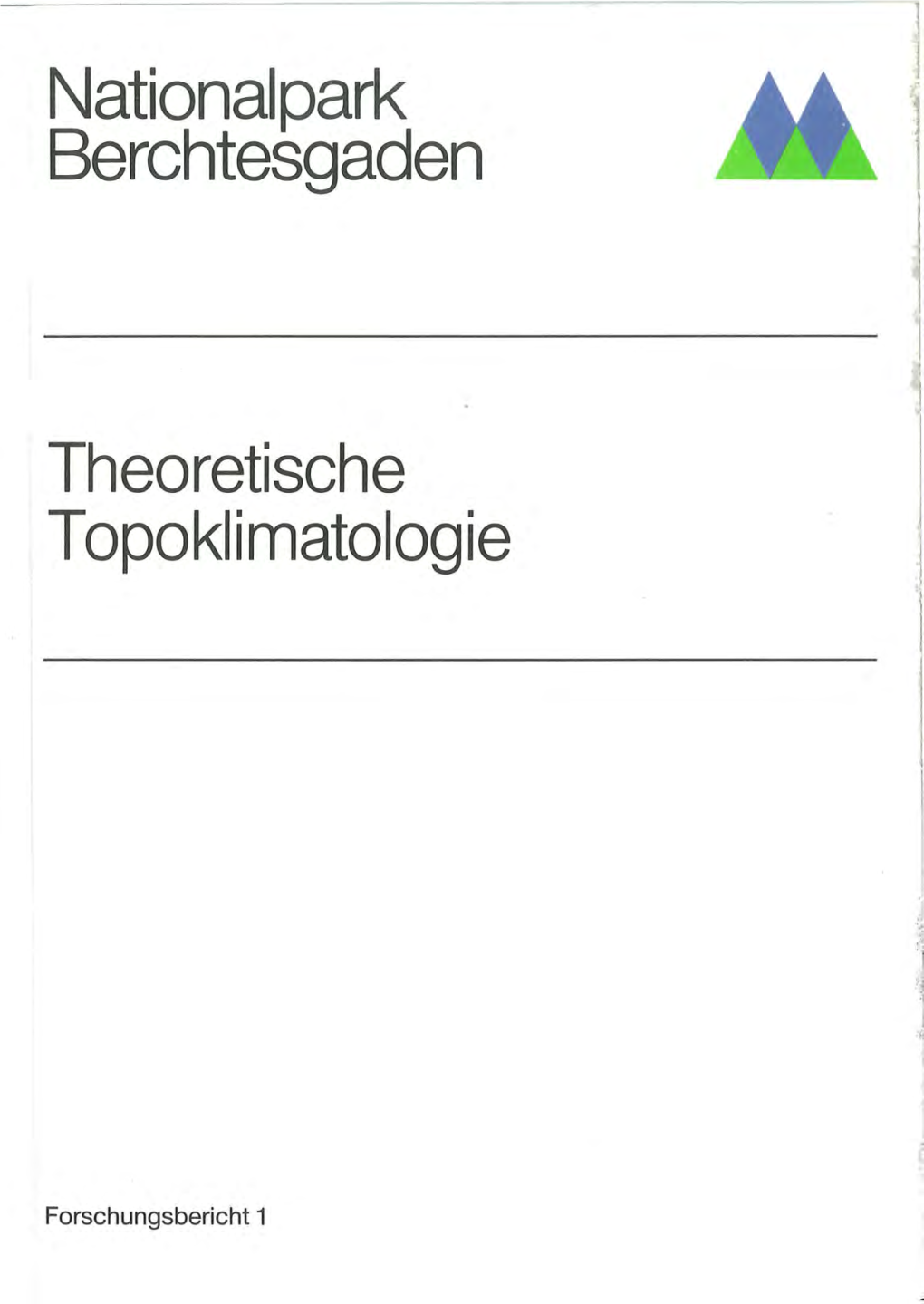 Theoretische Topoklimatologie