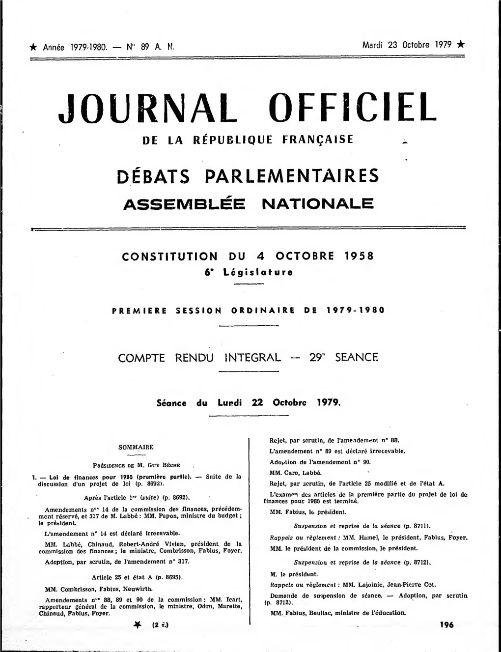 Journal Officiel De La République Française