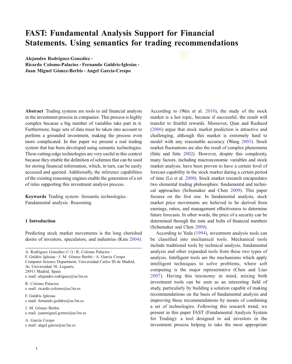 Fundamental Analysis Support for Financial Statement. Using