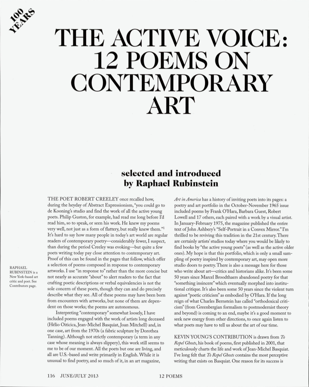 12 Poems on Contemporary Art